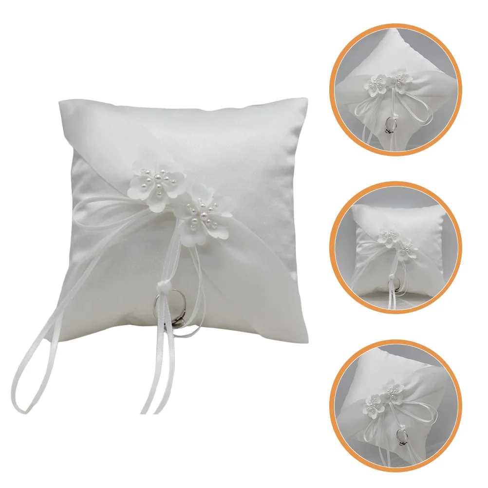 

Proposal Ring Pillow Bearer Pearls Pillows Cushion Wedding Rings Engagement Gift