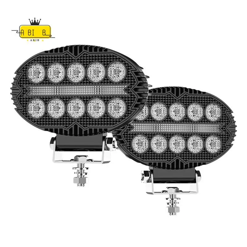 

ABIB-5,5 дюймов 10000LM овальные светодиодные рабочие фары противотуманные фары DRL для грузовика ATV UTV внедорожник мотоциклетная тележка прицеп лодка