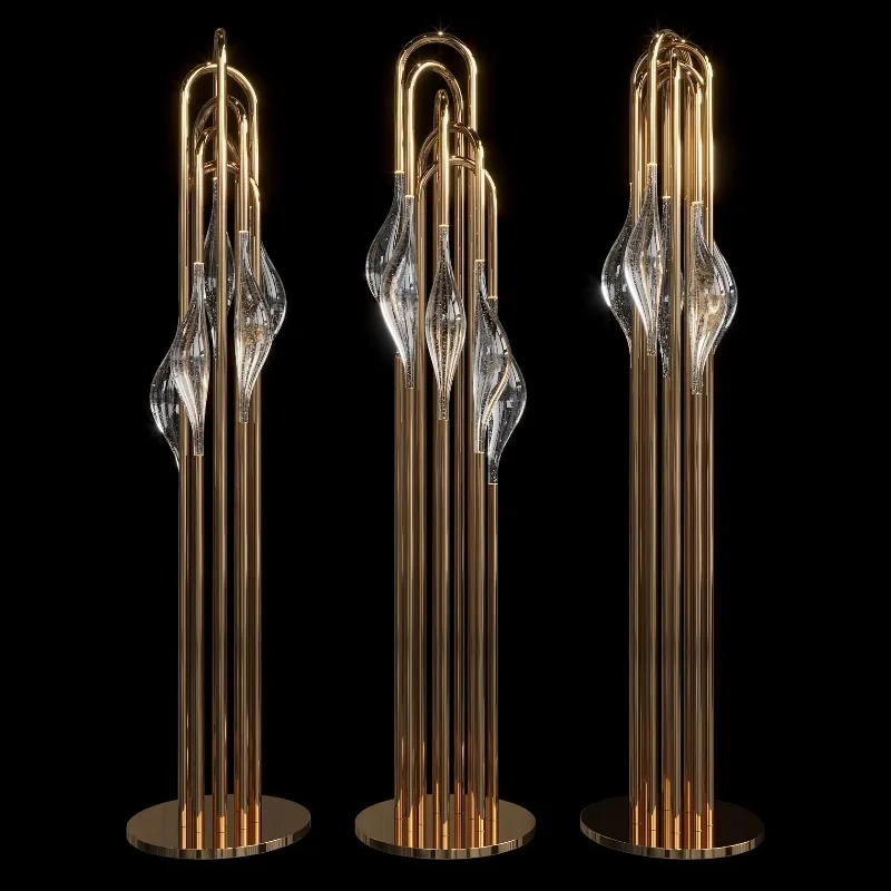 Modern artist designer stainless steel wall lamp, leaf-shaped, suitable for bedroom interior wall lamps