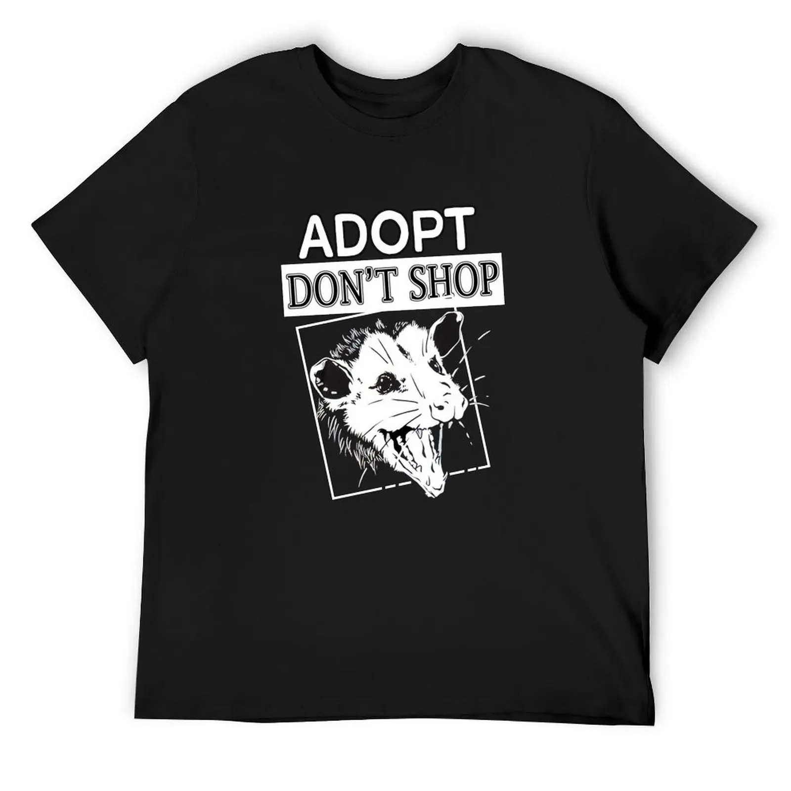 

Adopt, Don't Shop Screaming Opposum T-Shirt customs design your own sports fans topping T-shirt men