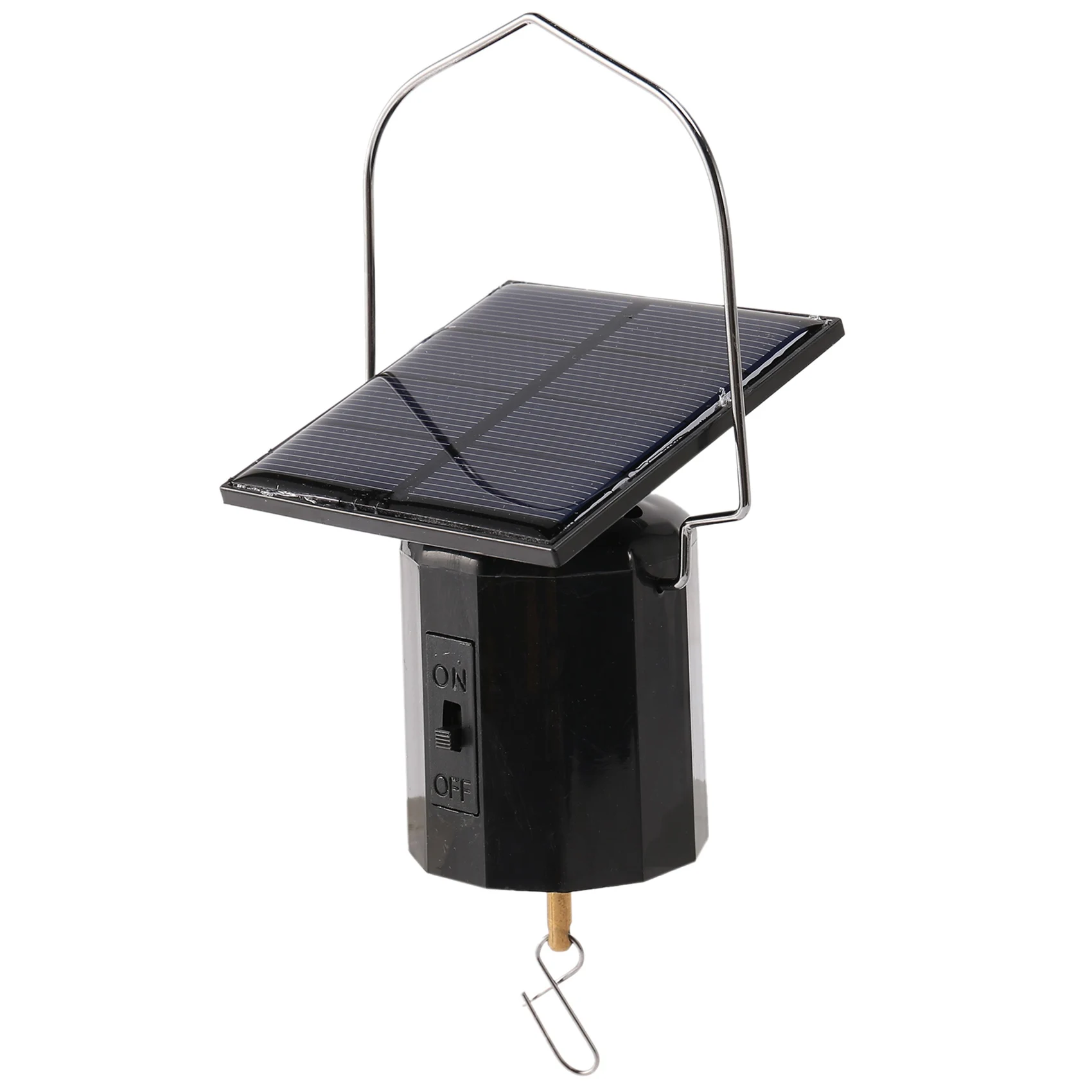 B84B 2Pcs Solar Hanging Motor Rotating, 6.8x17cm ABS Black, for Wind Spinner Chime, for Energy Saving Auto Rotate for Yard