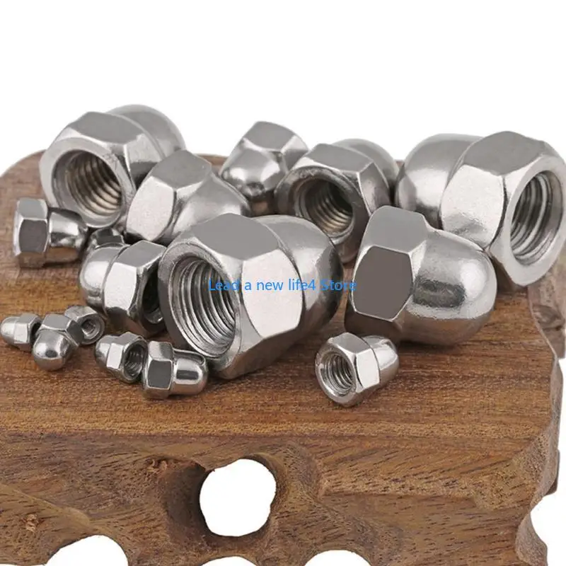 Y55E 1/4 "-20 (50pcs) Acciaio inossidabile dadi ghigliottina, 304 201 316 in acciaio inossidabile, coperchio decorativo