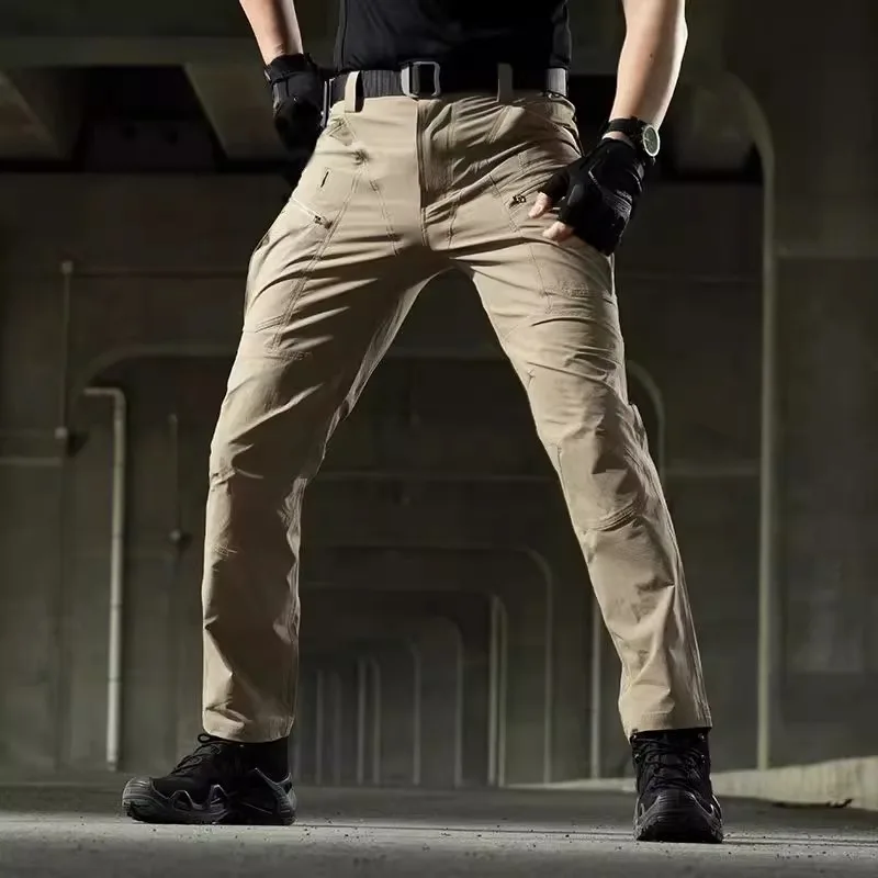 pantalon-d'ete-fin-elastique-a-quatre-cotes-sechage-rapide-decontracte-multi-poches-salopette-d'entrainement-resistante-a-l'usure