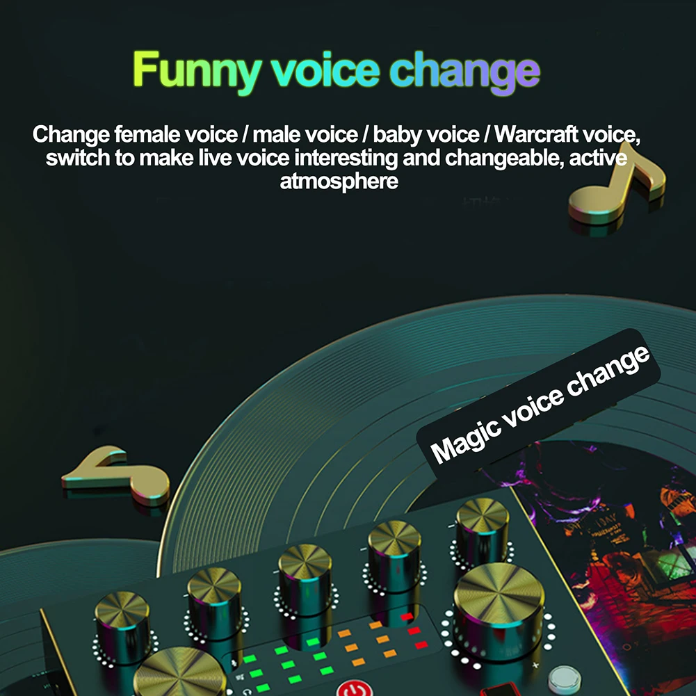 

High Quality Musical Instruments Sound Card V8S Card V8S Live Sound Card 20h-20khz Interesting Modes English Version