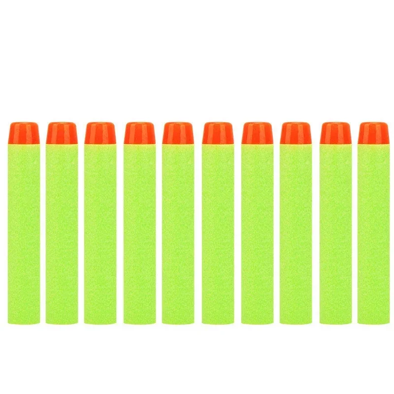 Green Solid Round Head Bullets 7.2cm for N-strike Elite Series Blasters Foam EVA Refill Darts Kids Toy Guns Accessories