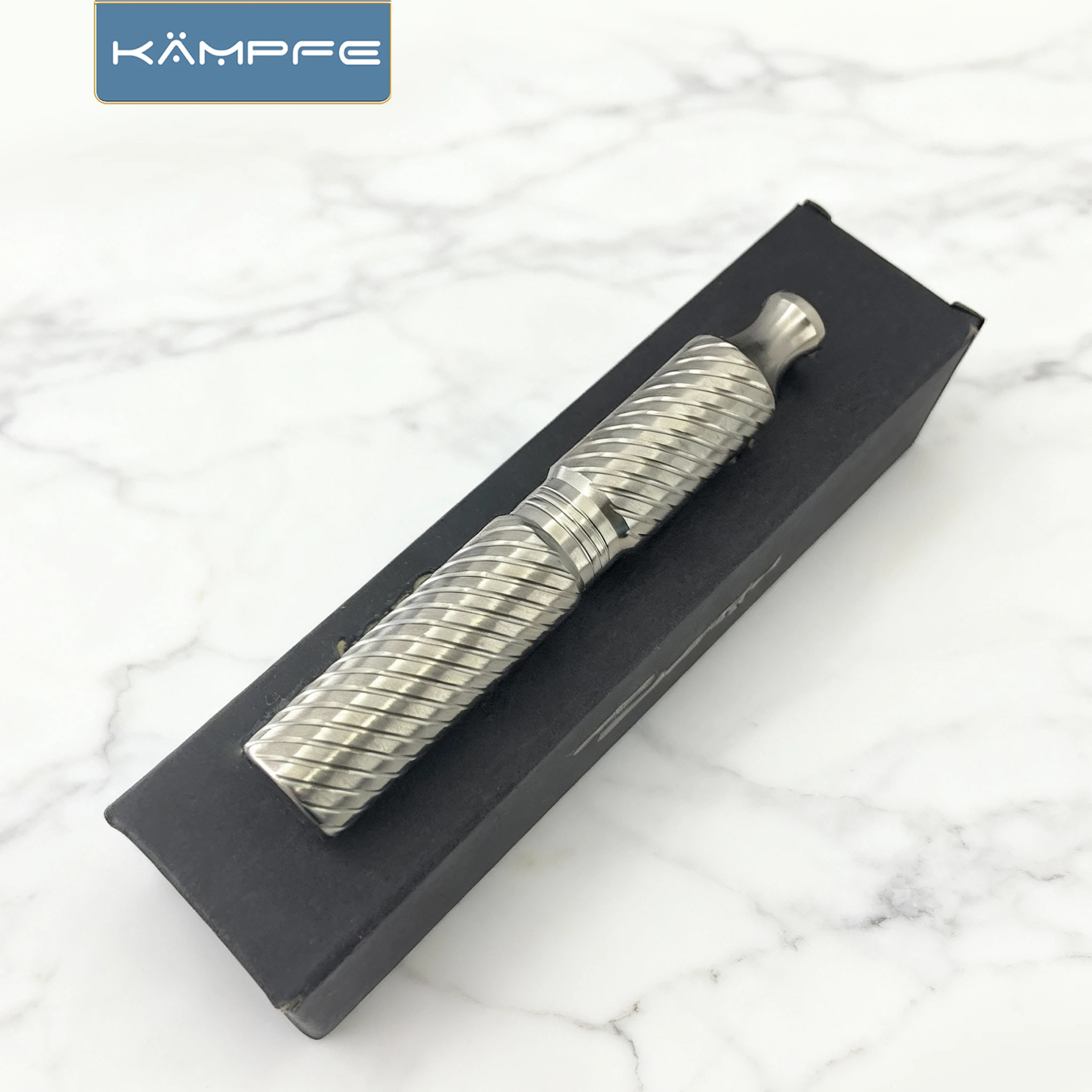 KAMPFE Stainless Steel / Titanium Polished CNC manual Safety Shaver handle