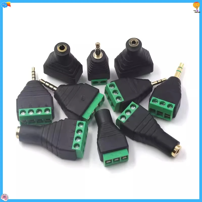 

2PCS 3.5mm Jack Stereo Audio Adapter Converter Mono Channel Plug to Screw Terminal