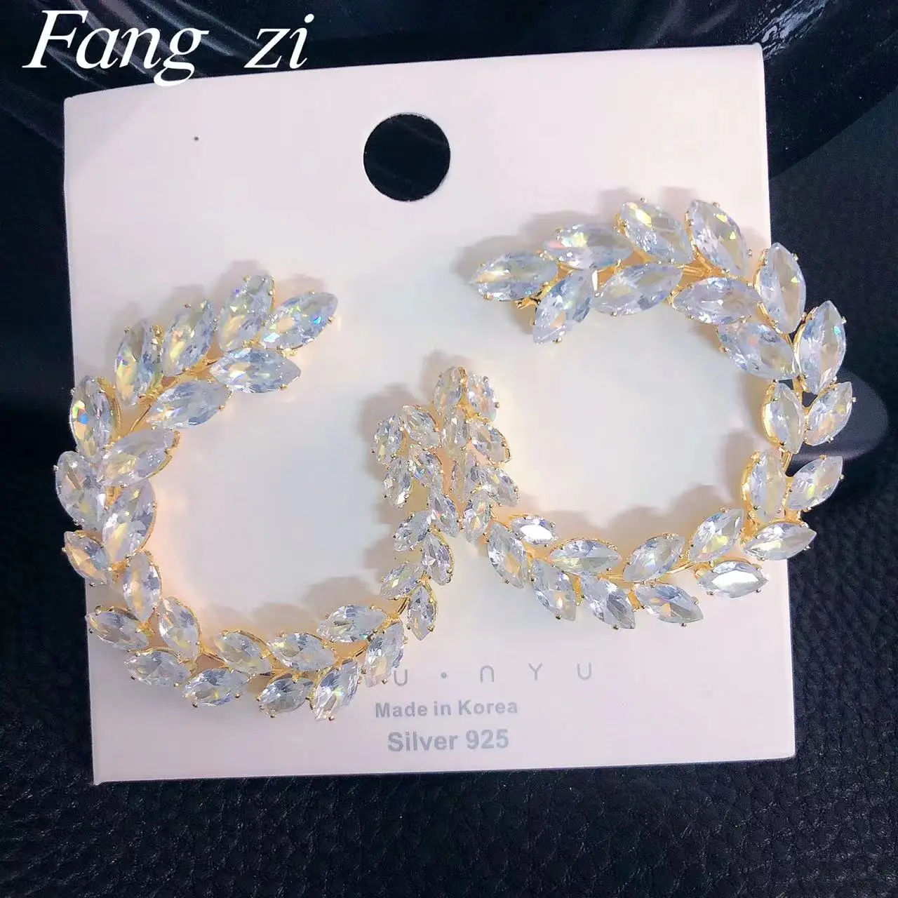 

2021 new fashion luxury Zircon Earrings women's jewelry luxury jewelry bride engagement Crystal Earrings accessories wholesale