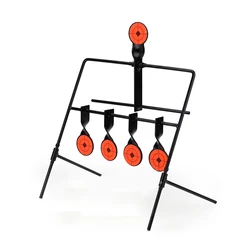 Rotating Metal Target Stand 4+1 Shooting Training Iron Targets for Airsoft, Air Rifle, Air Pistol