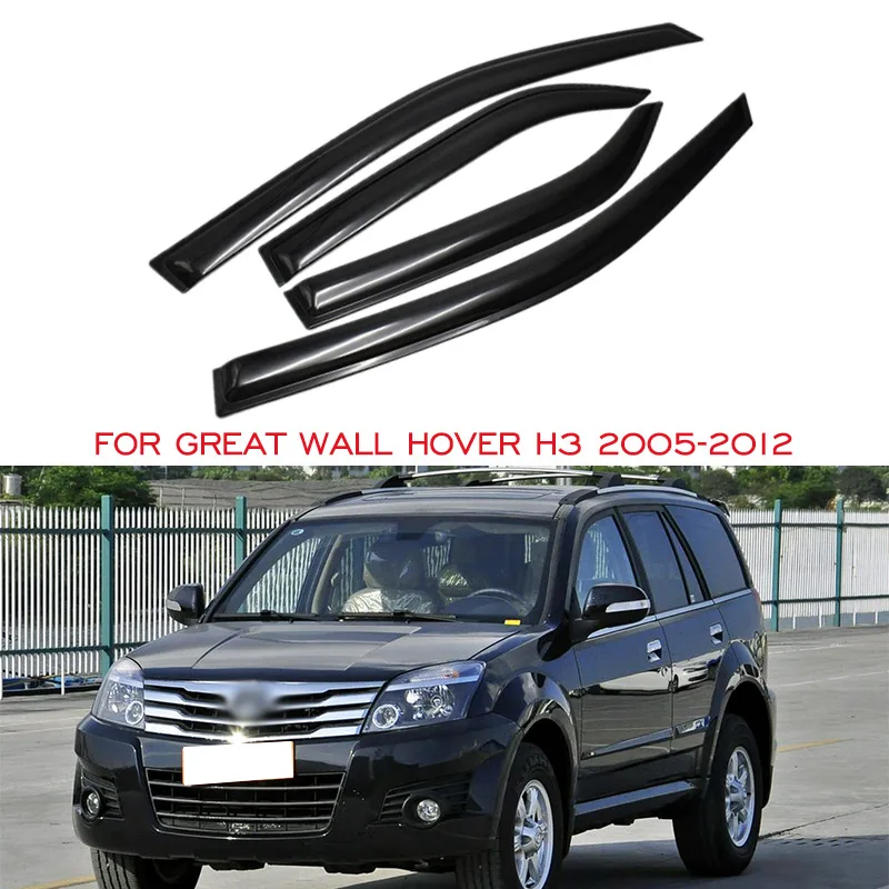 

Для Great Wall Hover H3 2005-2012 автомобильный козырек, навесы, вентиляционные шторы, дефлектор от солнца и дождя