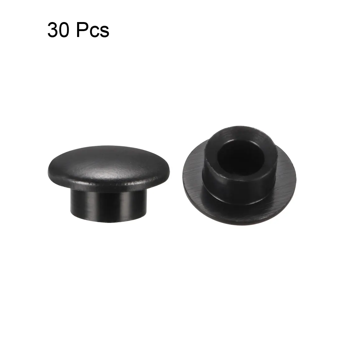 30Pcs 3.2mm Hole Dia Plastic Push Button Tactile Switch Caps Cover Keycaps Protector Black for 6x6 Micro Switch