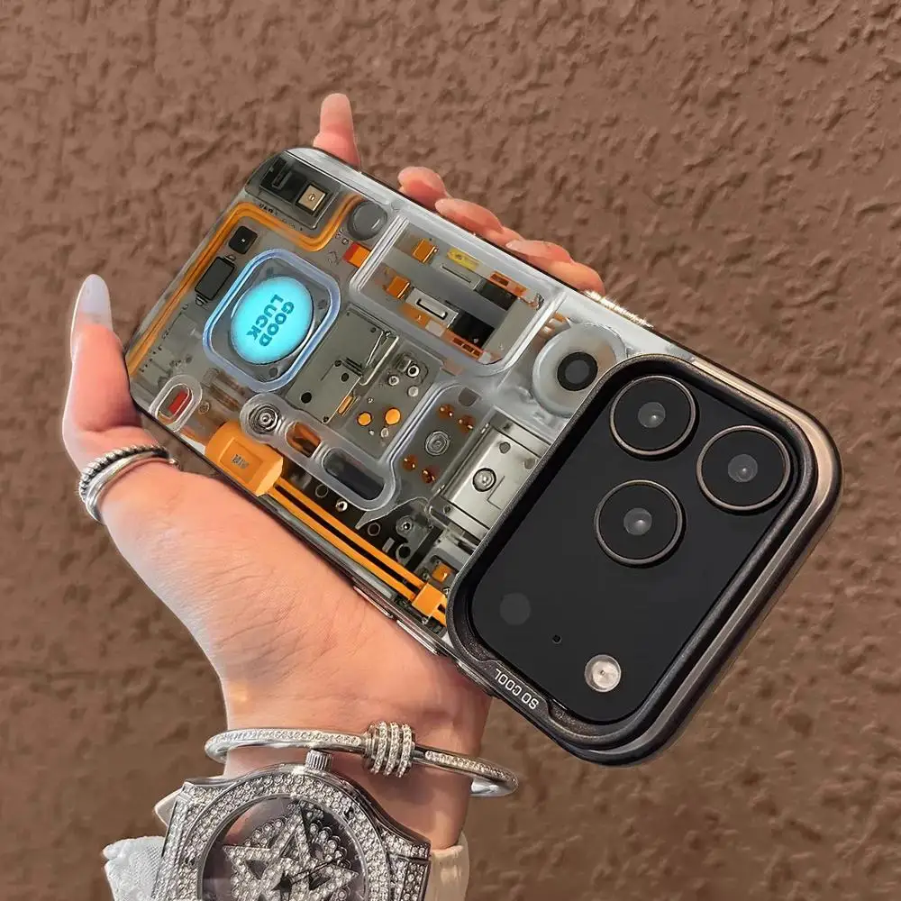 

Circuit board pattern Phone Case for iPhone17 16 15 14 13 12 11 Pro/ Max/Plus shock-proof rear cover anti-fingerprint