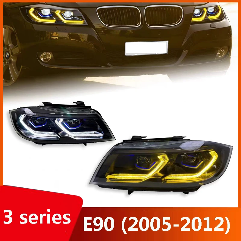 

Suitable for BMW 3 Series E90 (2005-2012) Headlight Assembly Modification with New LED Projector Daytime Running Lights and Sequ