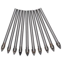 10pcs 6mm Tip Bits Cemented Carbide Glass Ceramic Granite Wall Concrete Hole Opener Tile Drillinf Electric Drill Power Tools