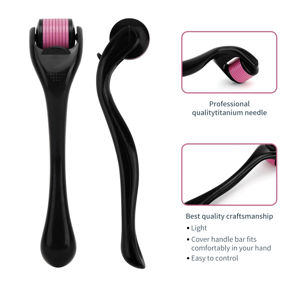 Profissional Micro agulha Derma Roller para o crescimento do cabelo, ferramenta de cuidados com a pele, Beard Roller, 540