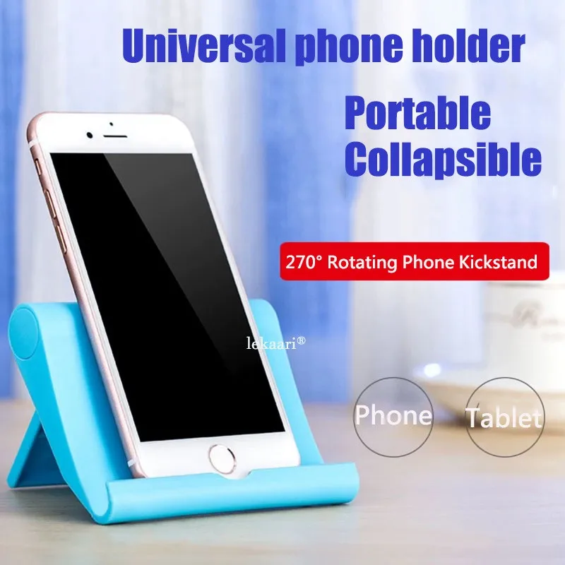 Dudukan Ponsel Universal Yang Dapat Disesuaikan Meja Penyangga Ponsel Travel untuk Iphone 13 12 Pro Samsung Huawei Tablet Xiaomi