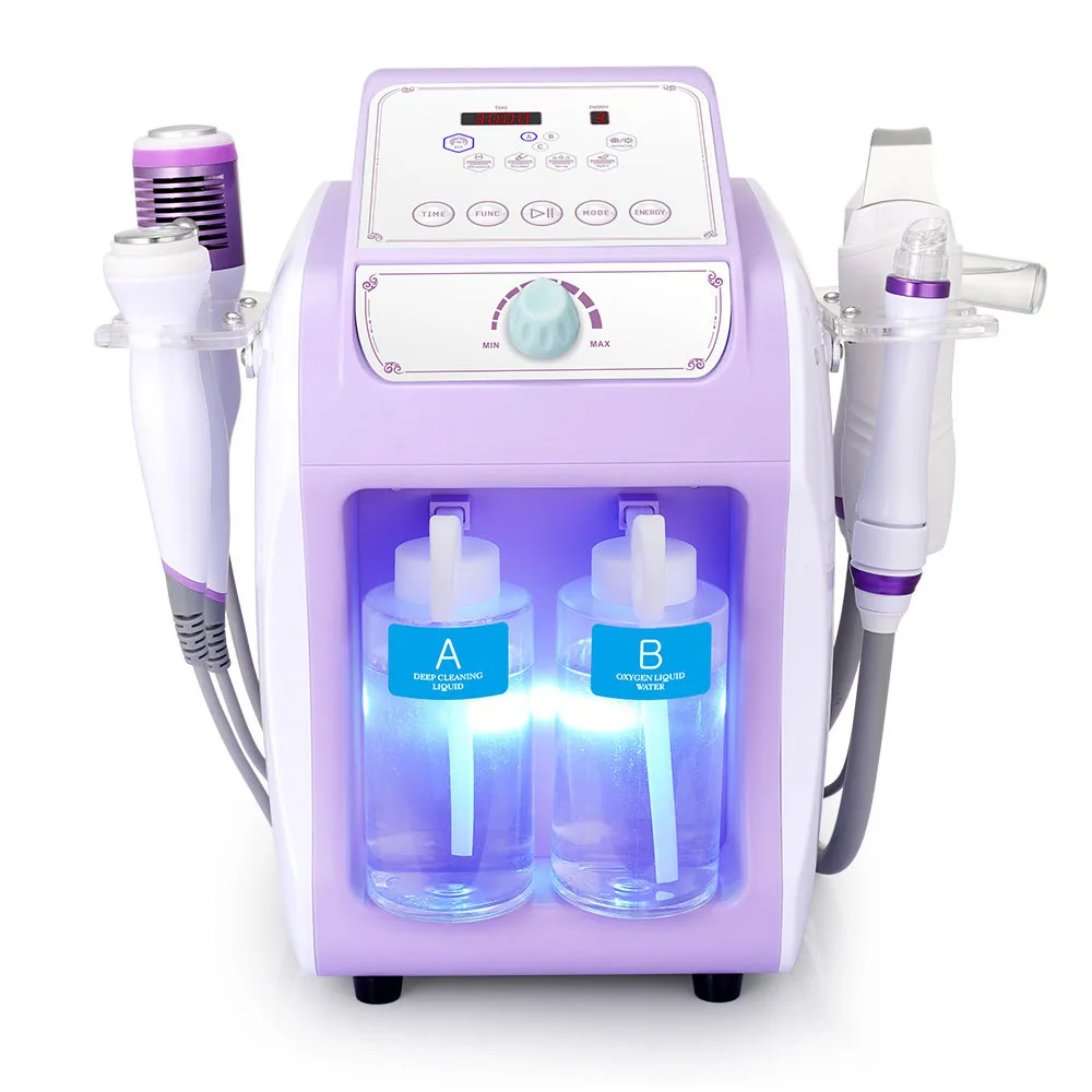 2024 New Arrival H2O2 Hydro Skin Care Facial Microdermabrasion Aqua Peel Cleaning Equipment Water Oxygen Microcurrent Lifting