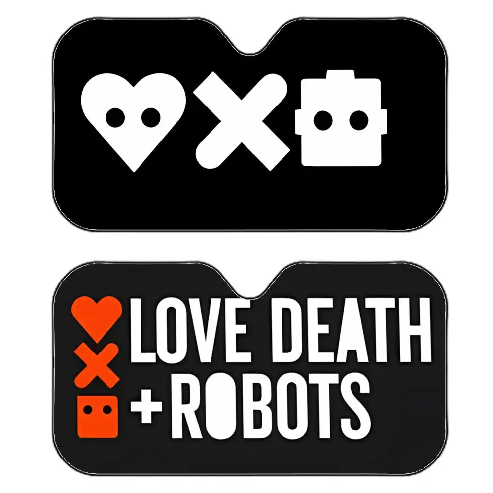 

Anthological L-Love Death Robots Sun Visor Reflective Car Windshield Sun Visor Anti-UV Heat Insulation Reusable Sun Shade