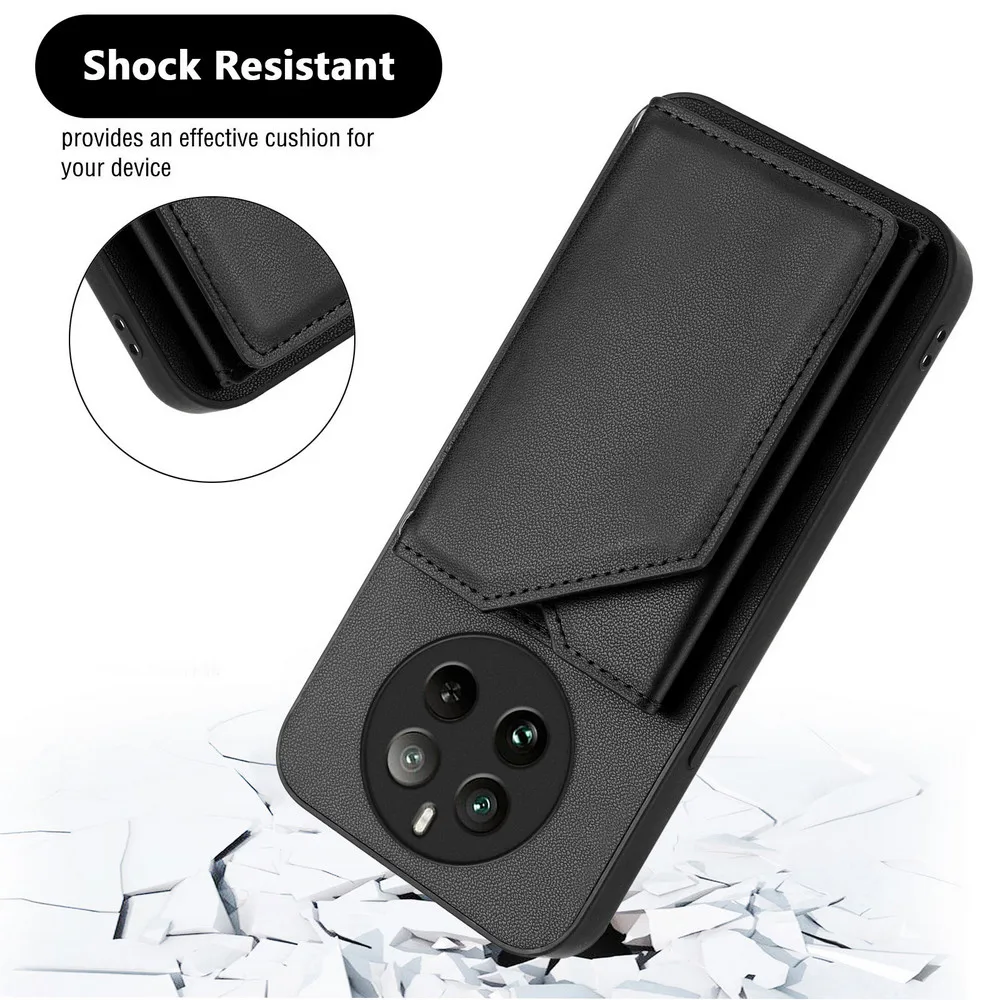 For OPPO Realme 12 13 14 Pro Plus 5G 4G Luxury Case Realme 12 Plus Leather Card Back Panel Cover Realmi 14 13 P1 Pro 12+ Funda