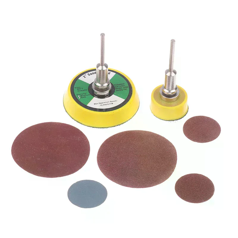 60/100pcs Set 1/2 Inch Sanding Discs Pad Kit For Drill Grinder Rotary Tools With Backer Plate Includes 100-2000 Grit Sandpapers