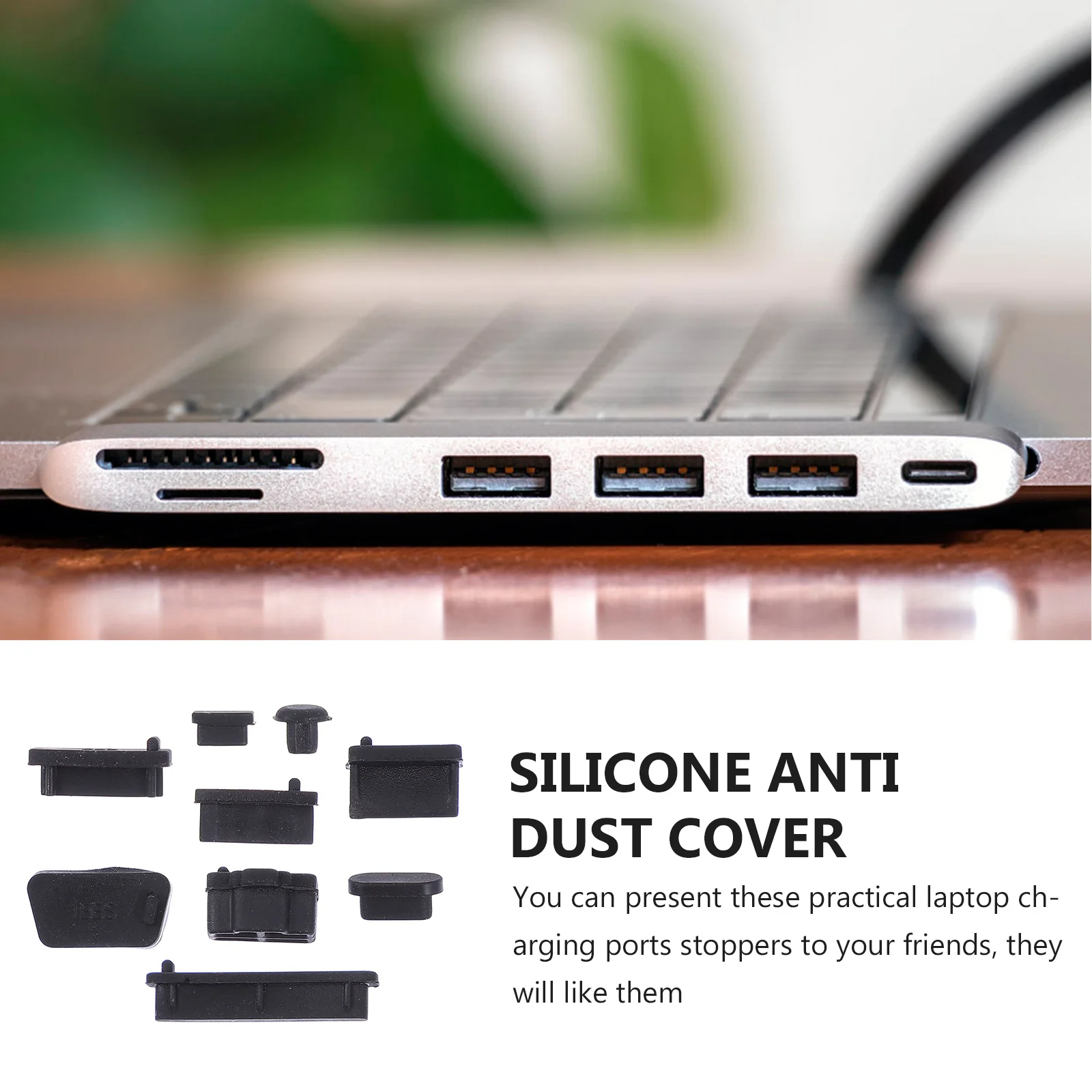 

5Sets Silicone Dust Plug for Laptop Ports Universal Protector Cover Reusable Computer Interface Stopper Anti-Debris