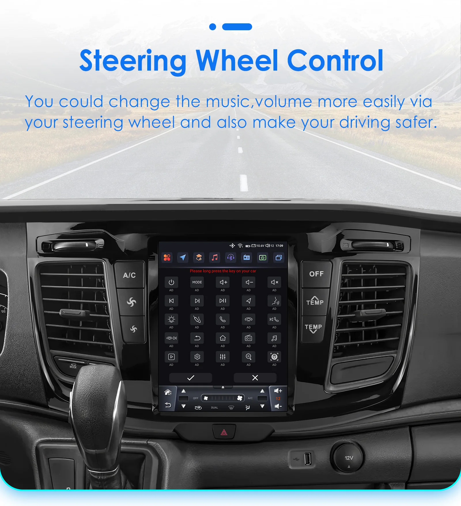 Hizpo Android 14 Auto Stereo Auto GPS Für FORD Transit 2021 2022 2023 Porträt Touchscreen Carplay 4G Wifi RDS Bluetooth 9,7" – Detail 38