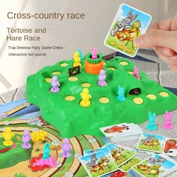 Children's Double Multiplayer Board Game Race Rabbit Trap Puzzle Toys Parent-Child Interactive Strategy Game Board Games