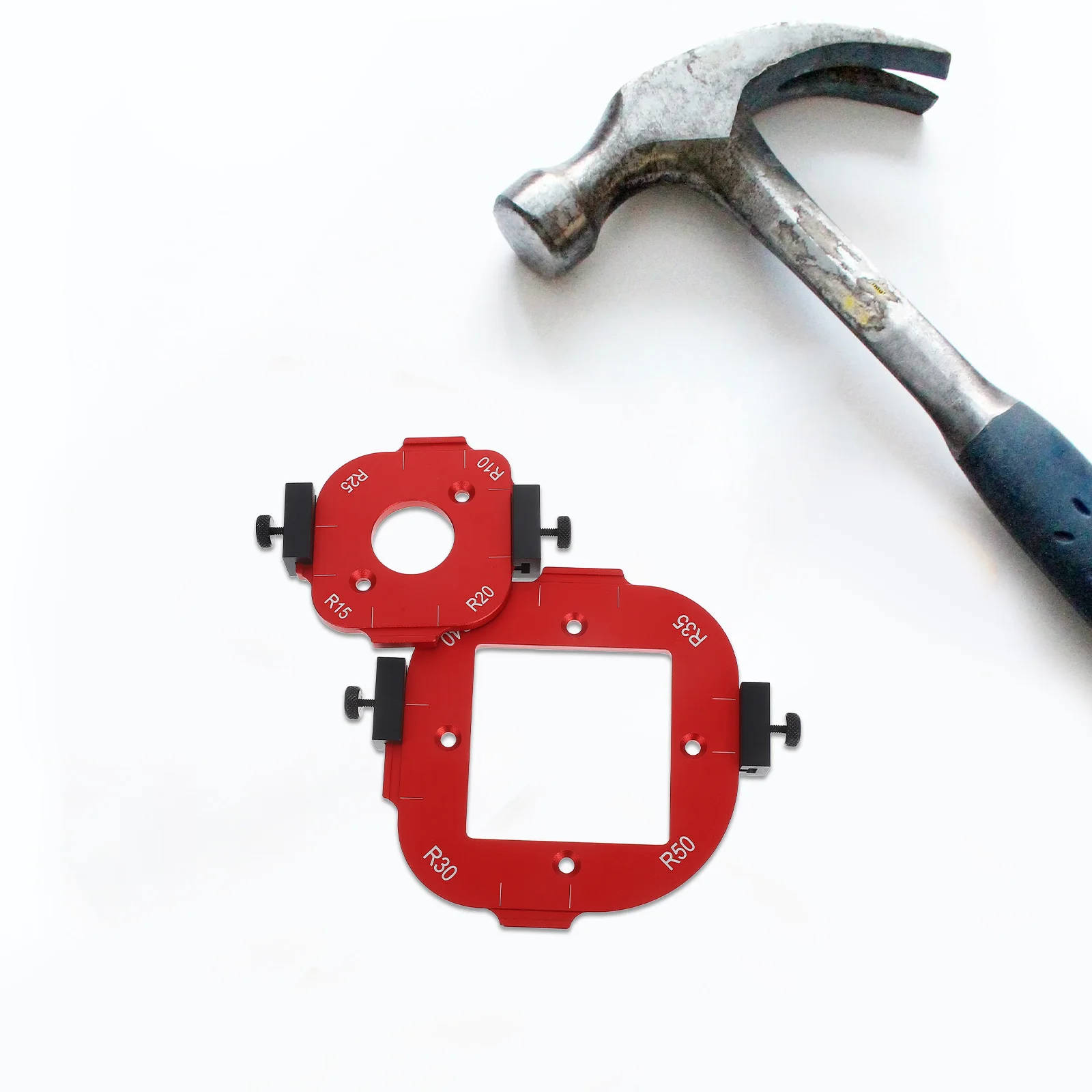 2 Stuks Houtbewerking Ronde Hoek Sjabloon 5Mm 8Mm Radius Router Jig Voor Diy Meubels Kast Arc Hoek tool Router