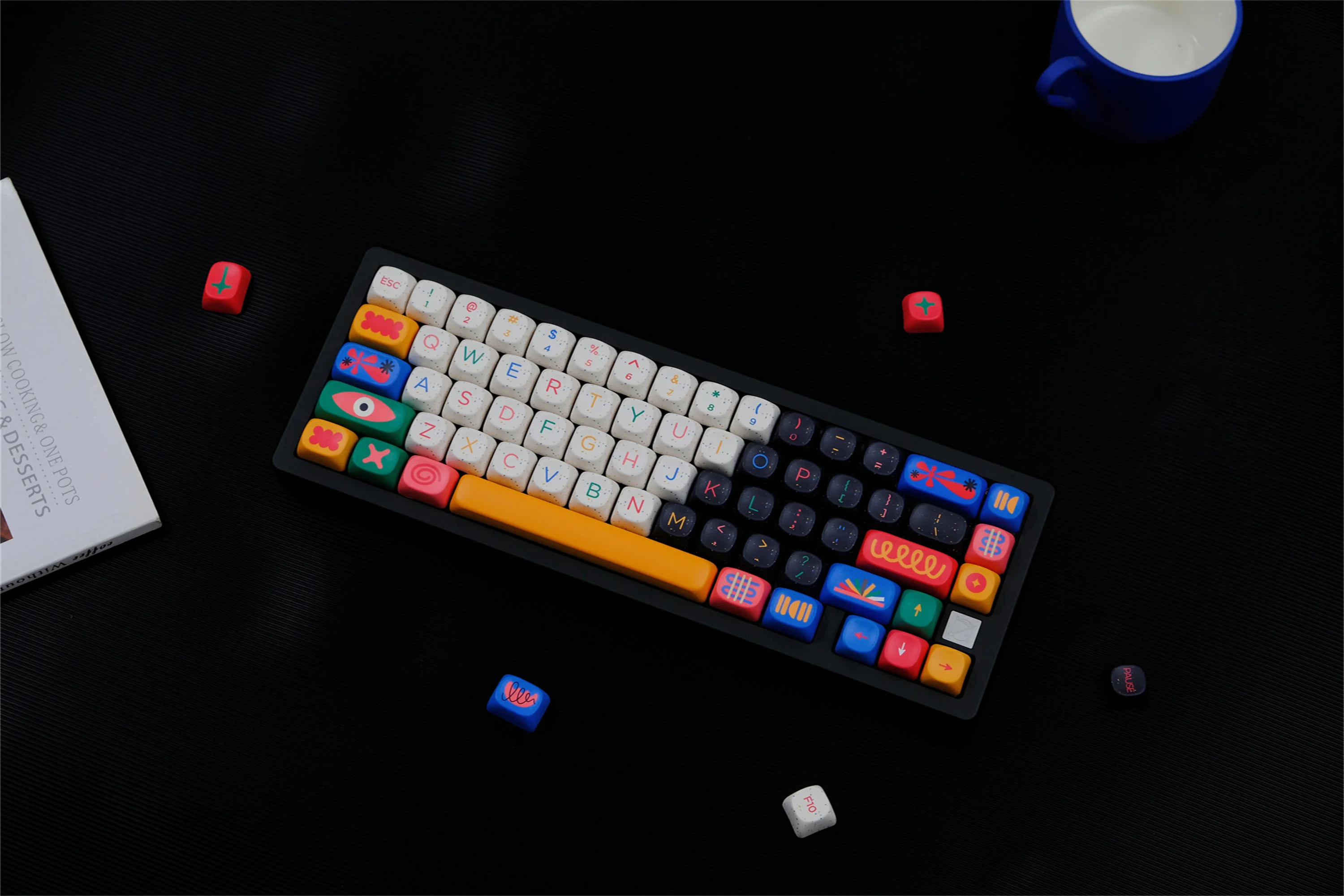 أغطية مفاتيح عزر 126 مفتاح PBT Keycap MOA XOA Profile DYE-SUB Wooting مخصصة للوحة المفاتيح الميكانيكية CHERRY MX Switch #2