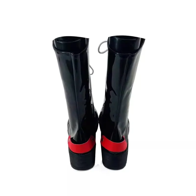 Jogos teto pu cosplay sapatos femininos moda botas quadrinhos para halloween carnaval festa natal personalizado