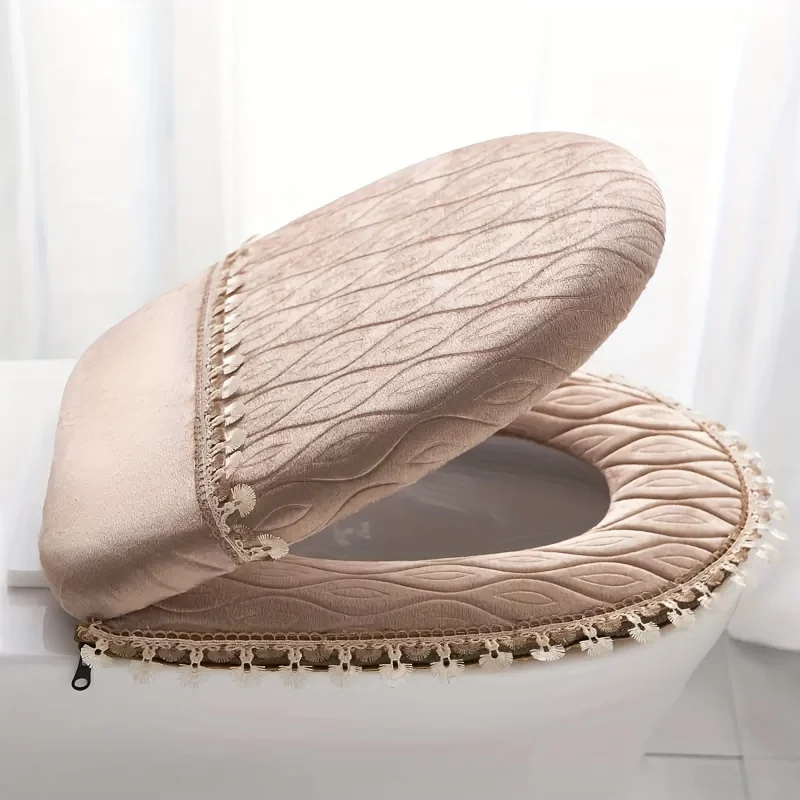 

2-Piece Thick Toilet Seat Cover Set - Universal Fit with Lid Liner, Soft Cushioned Toilet Seat Pad for Home Bathroom