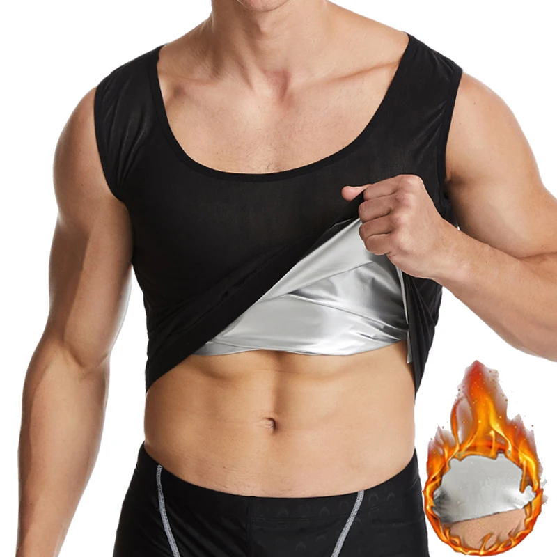 Sauna Shapers Men Workout Vest Sweat Enhancing Tank Top Premium Slimming Shapewear Waist Trainer Heat Trapping Fitting Shirt