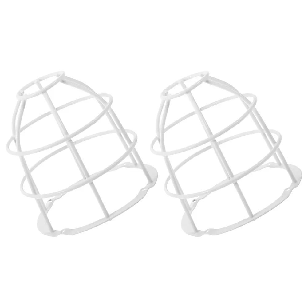 

2pcs Signal Lamp Cover Explosion Proof Lampshade Frame Stainless Steel Wire Bracket Light Shade Holder Durable Protective