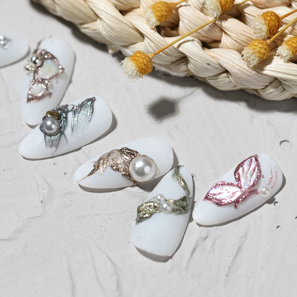 Vendeeni 6色クリームメタルジェルネイルポリッシュ光沢のあるプラチナUVソークオフジェルラッカーペインティングエッジラインジェルワニスネイルアート用