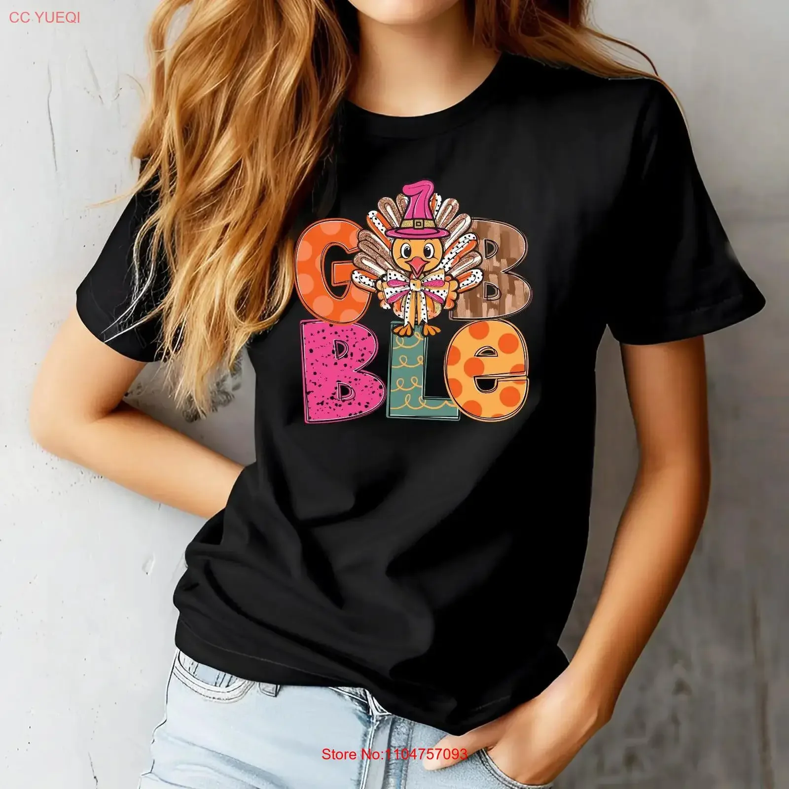 Funny Thanksgiving T Shirt Quote Gobble Turkey Cute TEE48 vintage Washed Versatile homme Stretched streetwear designer clothes
