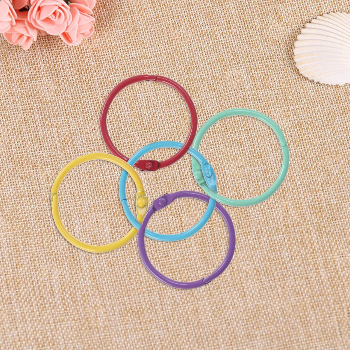 

50 Pcs Heavy Use Book Rings Binder Hoops Binding Supplies Loose Leaf Easy to Metal Secure