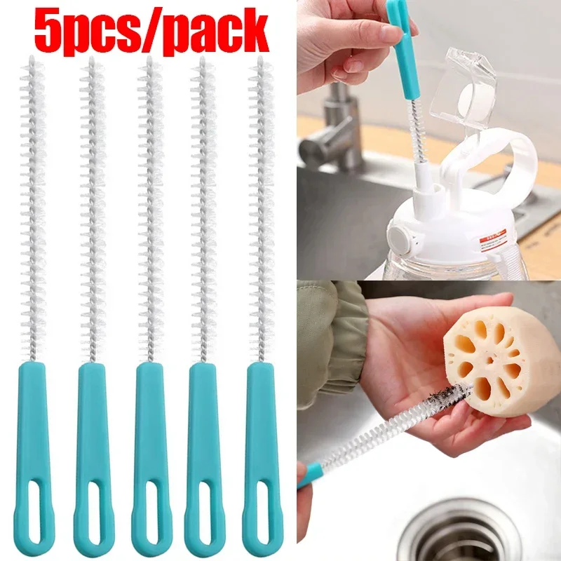 1-5pcs Lotus Straw Cup Teapot Brush Multifunctional 3 In 1 Cleaning Tool Stainless Steel Baby Bottle Straw Cleaning Brush Tools