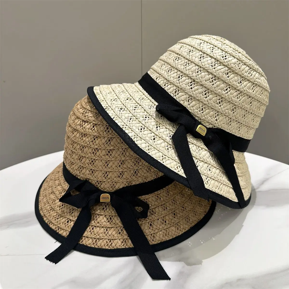 

2025 New! Casual Bow - Adorned Summer Sun Hat - Breathable, Foldable for Beach Sun Protection Sun Hats for Women