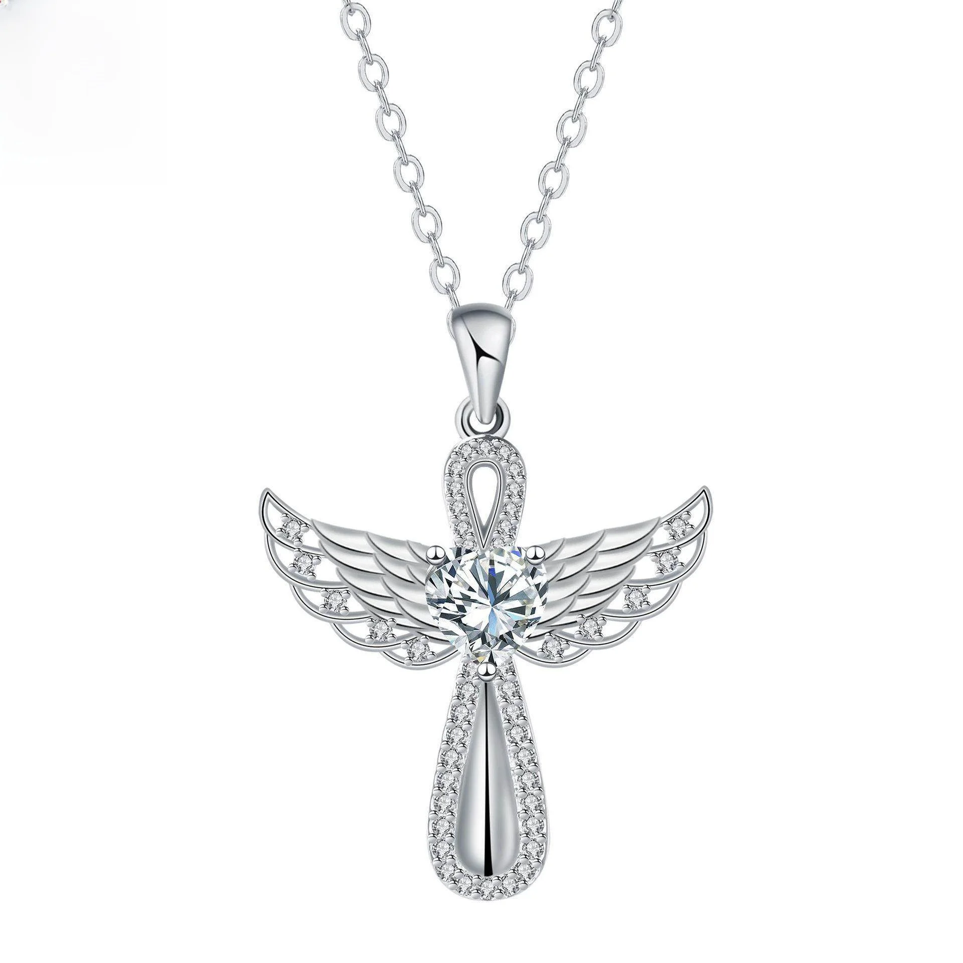 Faionable Angel Wing Pendant Nelace Women's Personalized Jewelry Trendy Choker Chain Accory Ele Autumn Wear