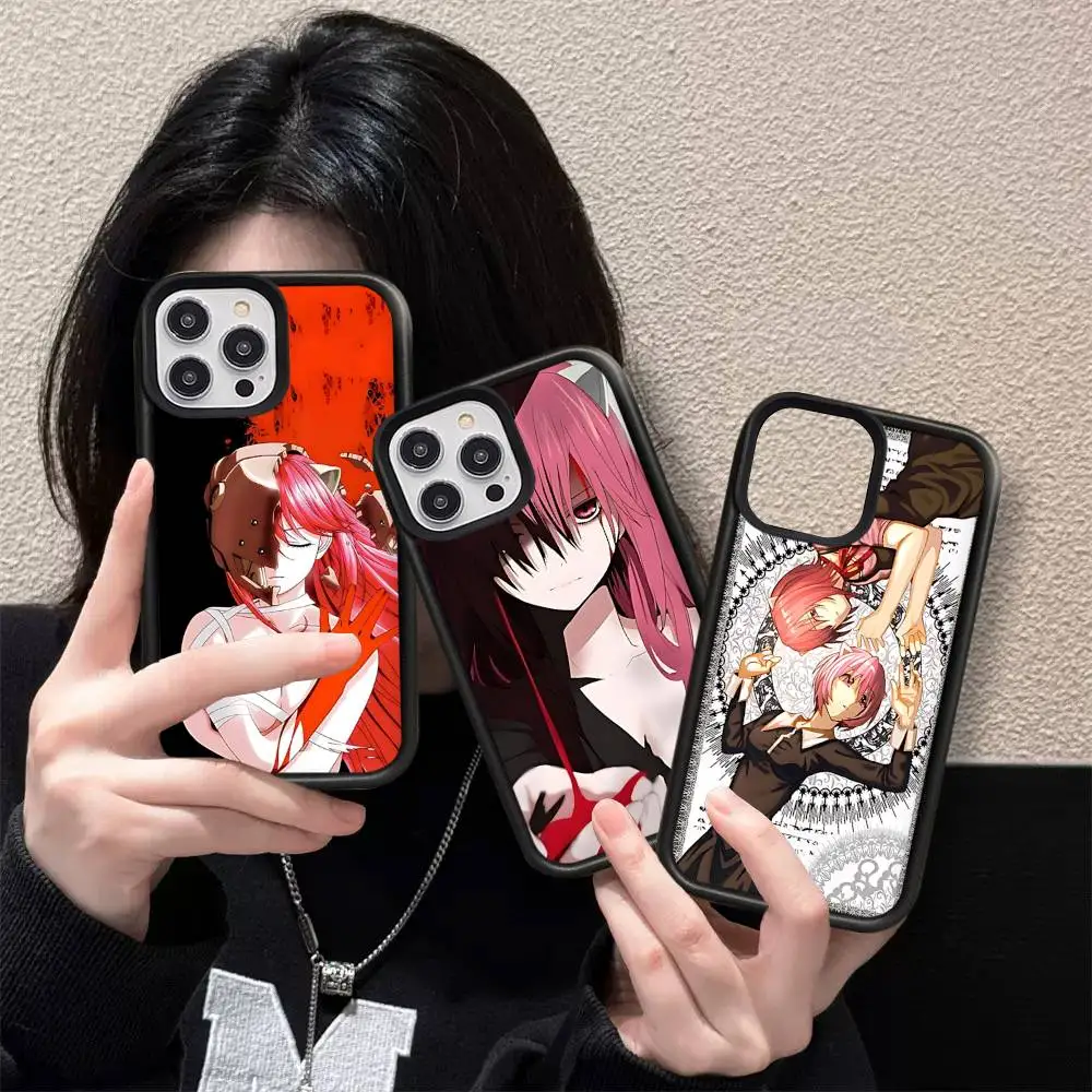 

Anime E-elfen L-lied Phone Case For Iphone 11 12 13 14 15 Pro Max 17 16 Plus Hard PC+TPU Back Cover