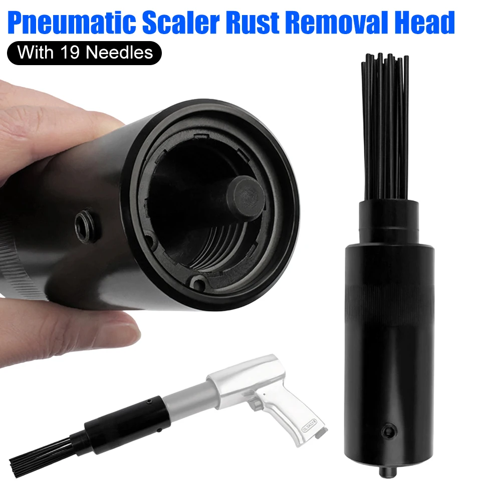 

Pneumatic Needle Scaler Replacement Parts Rust Removal Head With 19 Needles 19 Pins Air Powered Descaler Needle Cleaning Tools