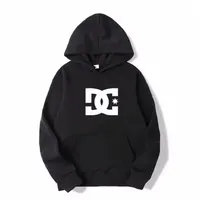 DC Letter Men's Hoodie Men's and Women's Fashion Simple Long Sleeve Sweatshirt Autumn and Winter Street Trend Large Gym Hoodie