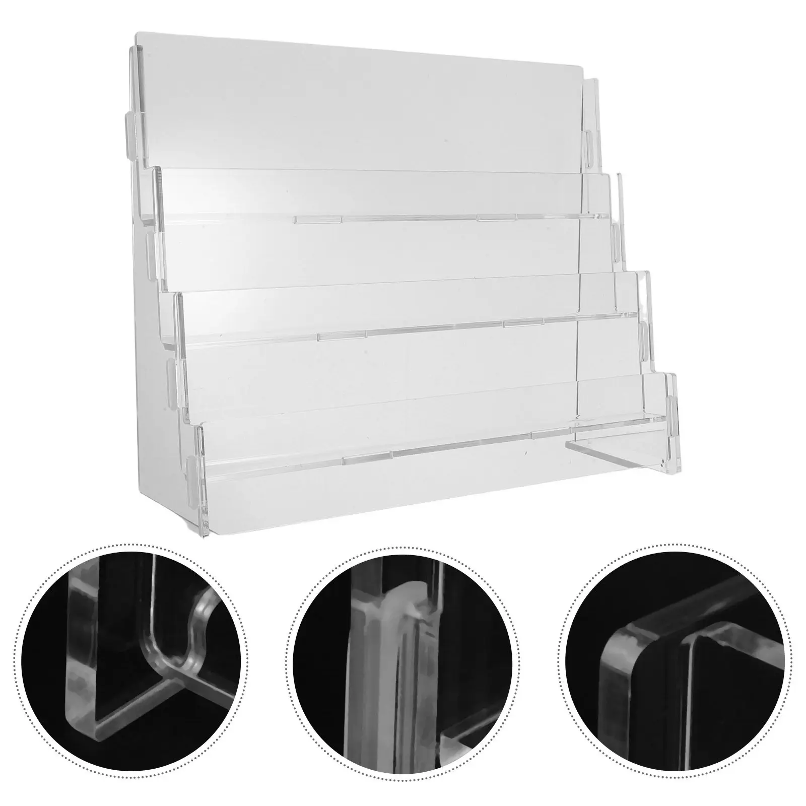 Tier Acrylic Baseball Card Display Stand Vertical Riser Organizer Holder Desktop Trading Cards Showcase Display Rack
