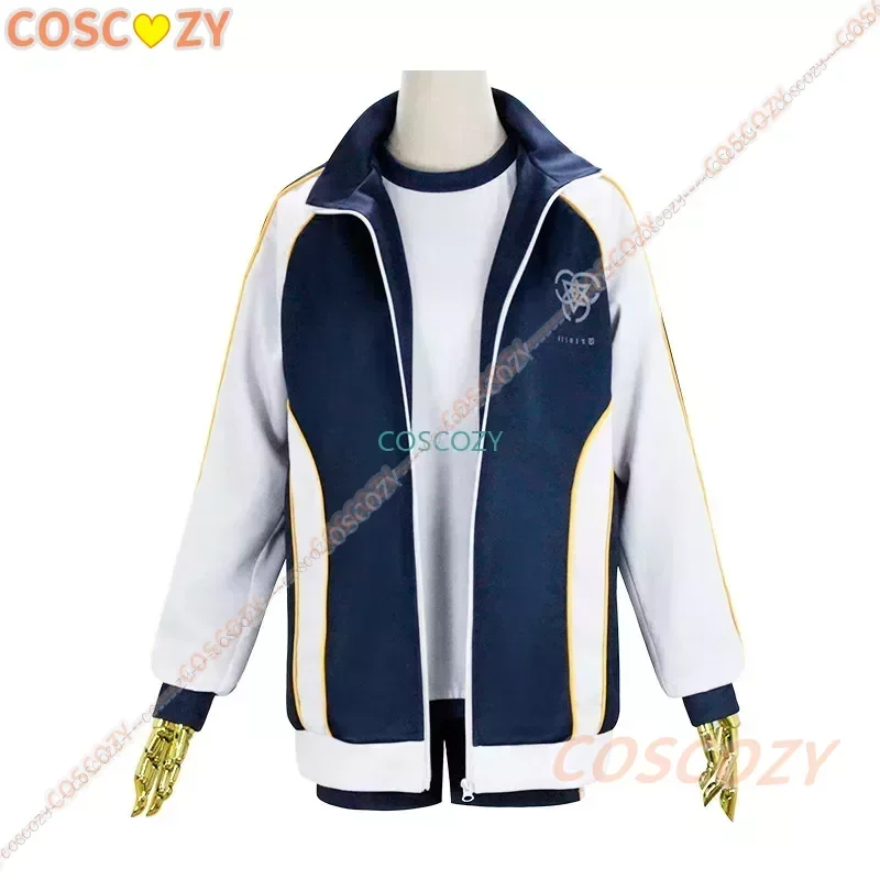 Anime Blue Archive Cosplay Costume Iochi Mari Hanekawa Hasumi Women Gym Sport Costume Party Uniform Coat Top Shorts Wig Suit