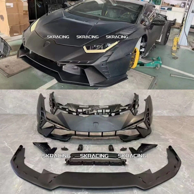 Body Kits Fits Lamborghini Huracan LP580 LP610 EVO 2015+ Unpainted FRP Front Bumper Diffuser