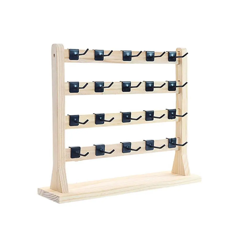 Houten Haak Oorbel Houder Opbergen Oorbellen Karton Grote Capaciteit Rack Oorbel Rack Sieraden Kraam Decoratie Display