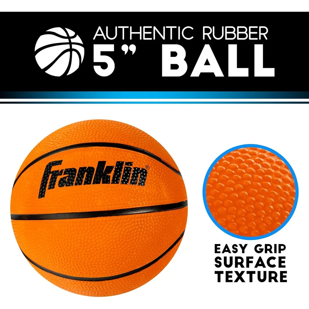 Mini Basketball Hoop Set - Over Door Indoor Hoop with Shatterproof Backboard & Spring Rim for Kids Adults Office Bedroom