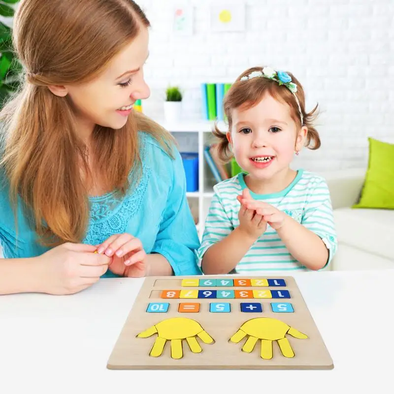 Números De Aprendizagem De Matemática De Madeira, Jogos De Jardim De Infância, Placa De Aprendizagem De Sala De Aula, Preschooler De Dedo