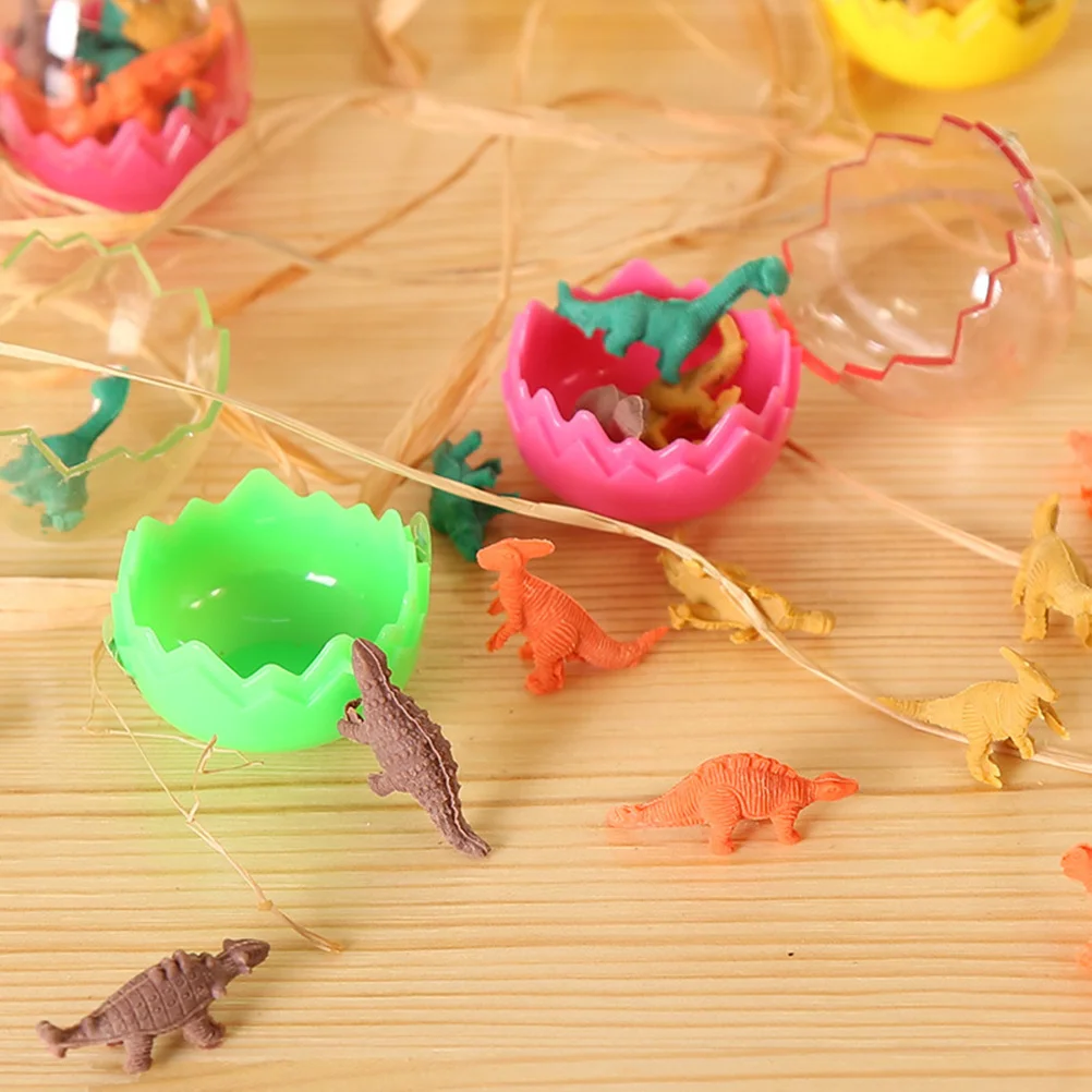 

5 Dinosaur Egg Mini Pencil Erasers Creative Animal Rubber Erasers School Supplies Educational 7- Random Colors