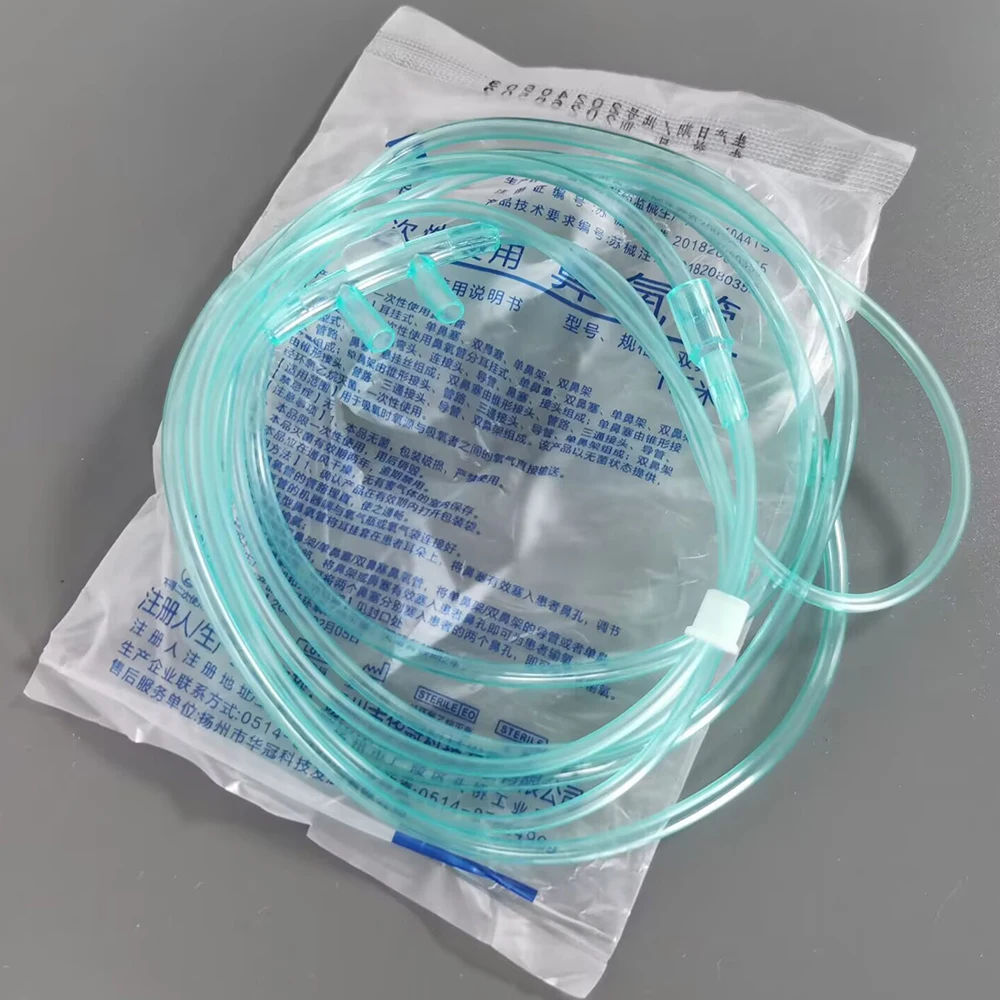 Disposable Oxygen Tube Medical Nasal Oxygen Tub Inhalation Tube Concentrator Dual Nasal Oxygen Delivery Hose Extension